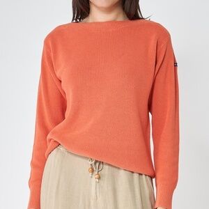 New Coral Boatneck Cotton Sweater  SZ EU48‎ US XL